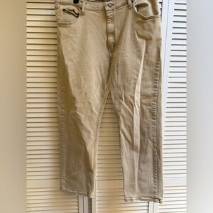 Wrangler Tan Straight Fit Jeans Lightweight Denim Men’s Sz 38x30